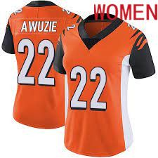 Women Cincinnati Bengals #22 Chidobe Awuzie Orange Nike Limited Player NFL Jersey->cincinnati bengals->NFL Jersey